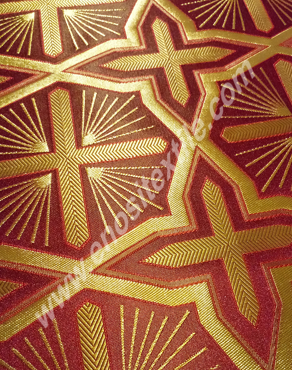 KL-006 Claret Red-Gold Brocade Fabrics